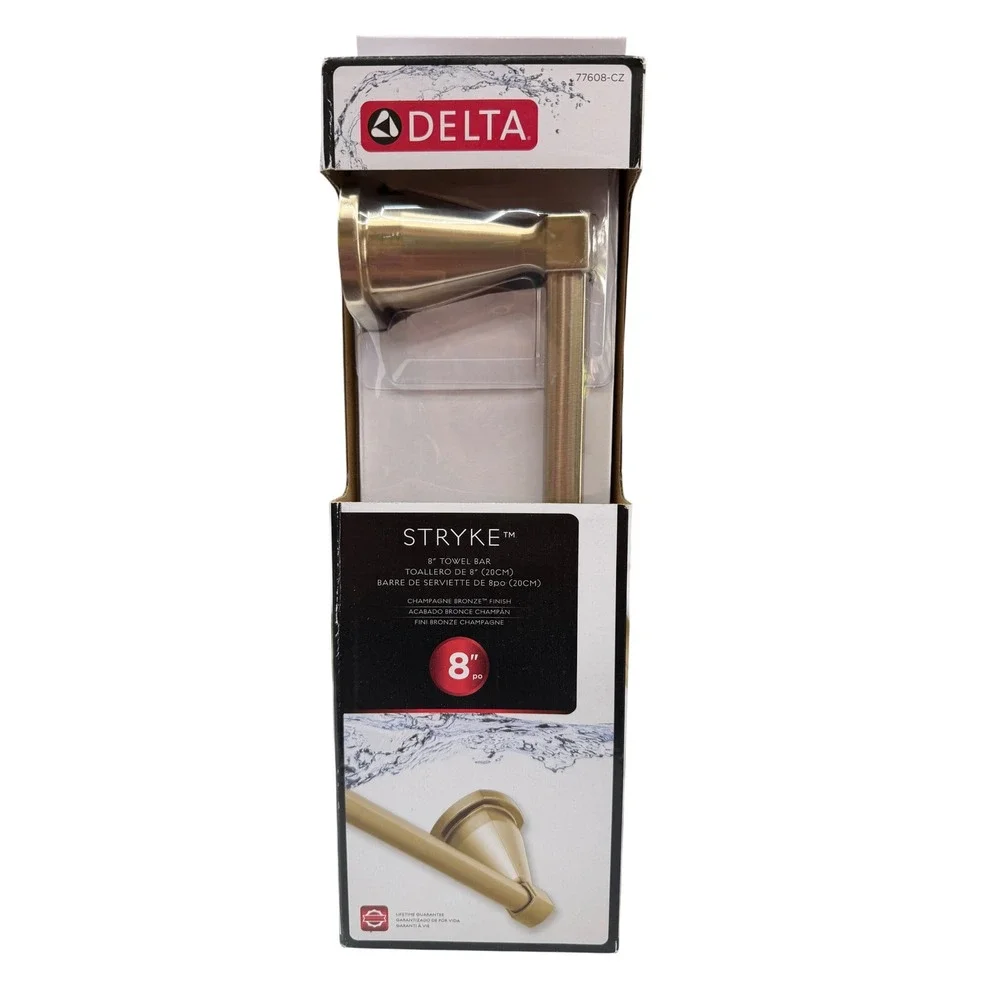 Delta Stryke 8 Inch Towel Bar Champagne Bronze 77608-CZ Bathroom‎ Hardware